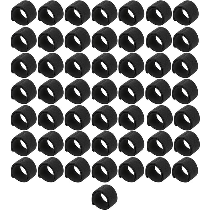 50 stuks Hengelriem Elastische Banden Visgerei Binders Kabel Baitcasting Spinhengel black