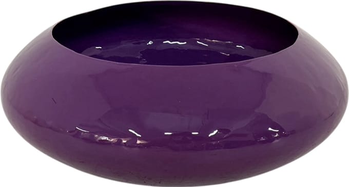 by Mooss - Enamel - Schaal - Paars - Purple - Medium - 10 cm - Ã˜ 29 cm - Hoogglans - Metaal