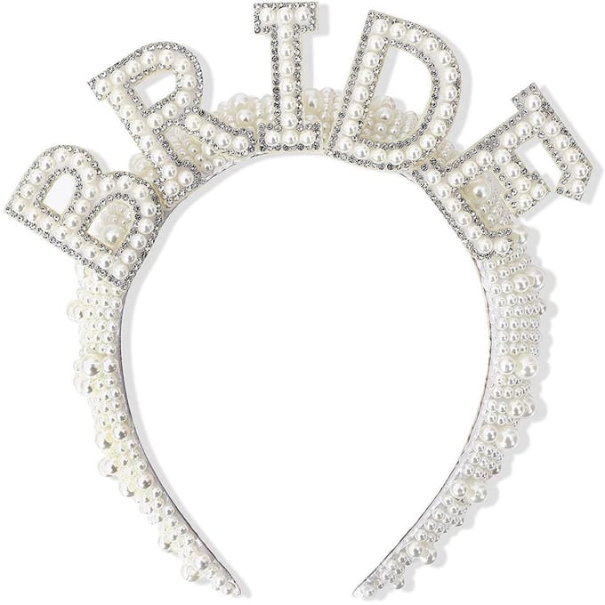 Dailygoods- Kroonhoofdband Ivoren Afwerking - Parel/Strass Steentjes