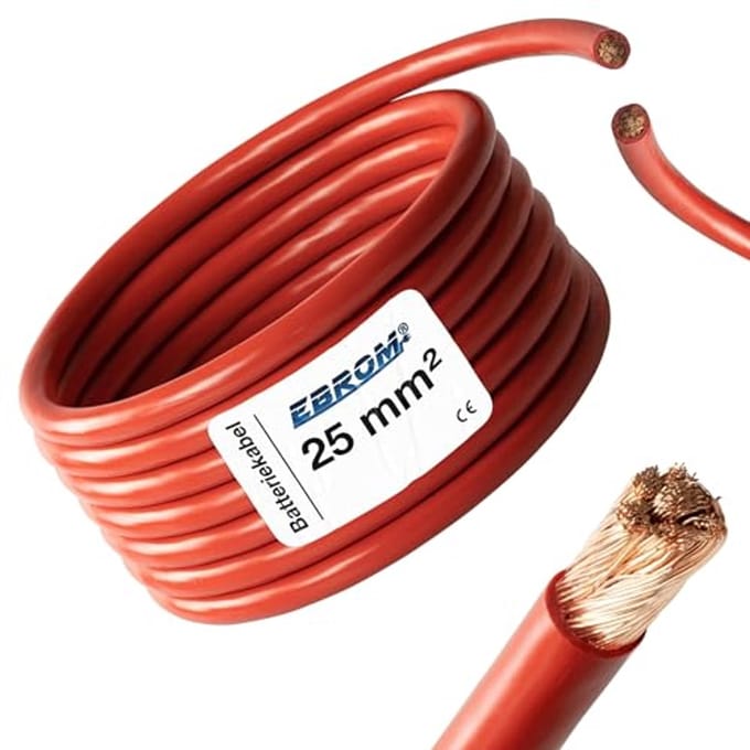Accukabel H07V-K 6/10 mm² tot 50 mm² - 100% OFC koper per meter
