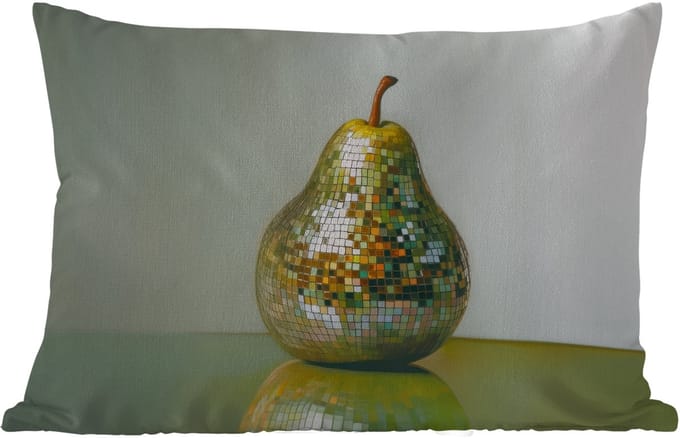 Buitenkussens - Fruit - Disco - Art - Glitter - 60x40 cm - Weerbestendig