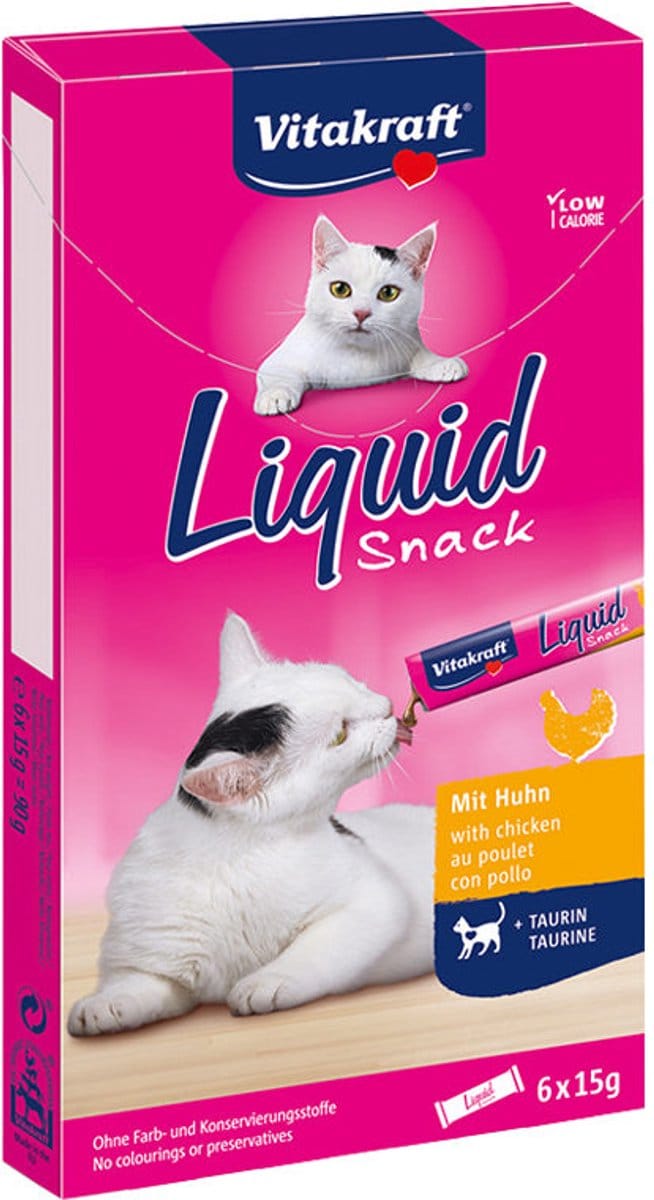 Vitakraft Cat Liquid Snack - Kip - 3 doosjes