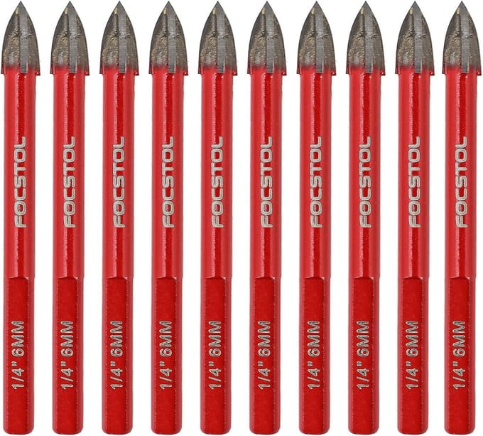 Set van 10 Hardmetalen Boortjes voor Diverse Materialen