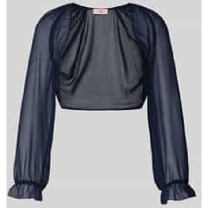 Relaxed fit bolero in semi-transparant design
