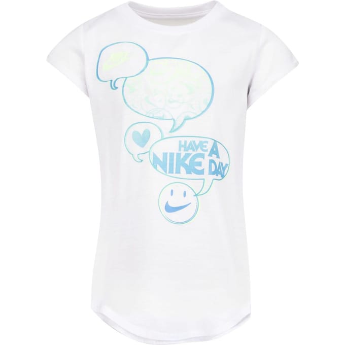Nike Meisjes T-shirt van gerecycled polyester (Wit)