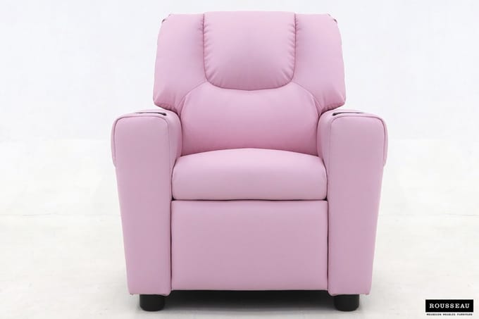 relaxstoel Renold - kinder relax- manueel verstelbaar- roze pu