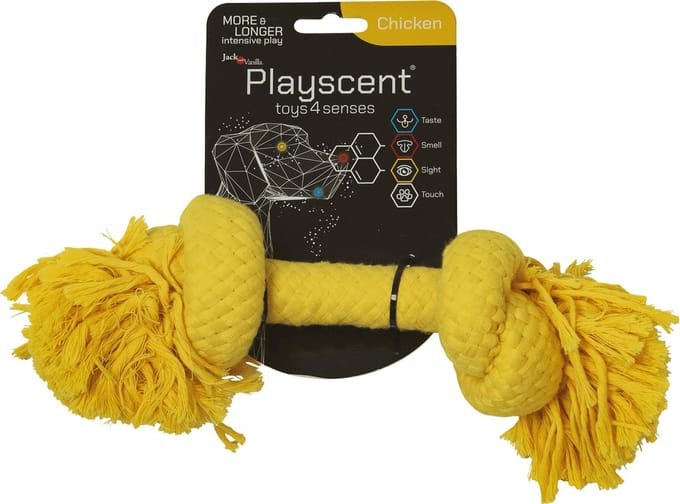 Jack And Vanilla - Speelgoed - Playscent Touw - Kip - Geel - 25cm 49/4202 - 175884