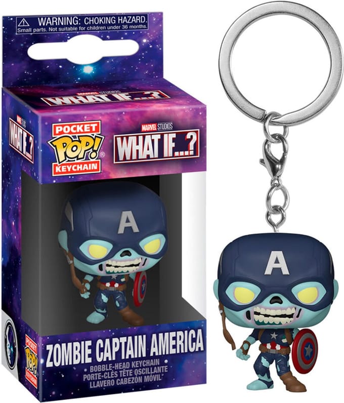 Pocket Pop! Keychain: Marvel - What If...? - Zombie Captain America FUNKO