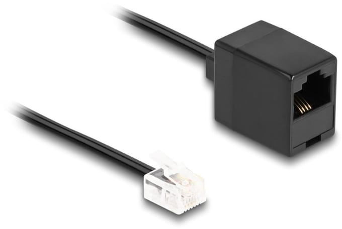 RJ11 (m) - RJ45 (v) DSL modem/router kabel | zwart | 2 meter