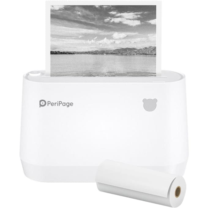 PeriPage A9 Mini draagbare thermische notitieprinter 203dpi BT Pocket Photo mobiele printer kassabonlabel wit
