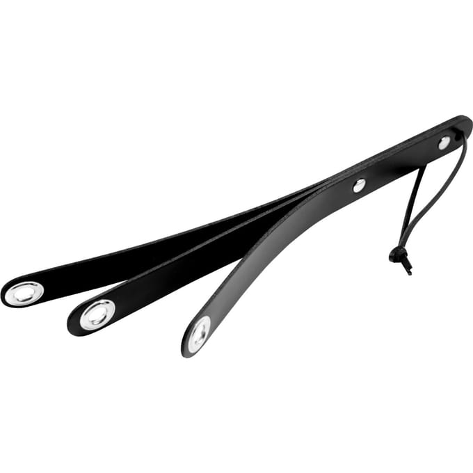 XX-Dreamtoys - Lederen paddle 3 weg met zwarte oogjes