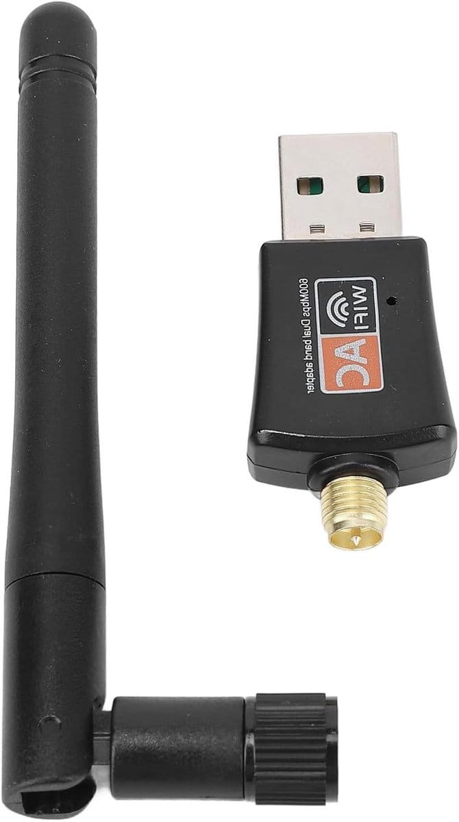 USB WiFi Adapter - Draadloze Netwerkkaart - Sneller Internet - Dual-band 600 Mbps - Compact Ontwerp - Zwart