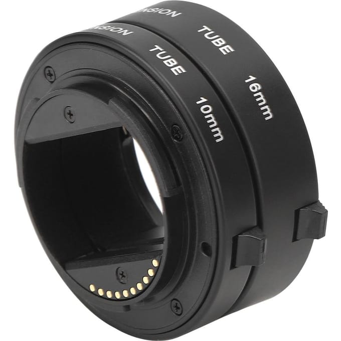 10mm16mm Macro Adapter Ring Automatische Scherpstelling Verlengbuis voor Sony NEX E-Mount Camera black