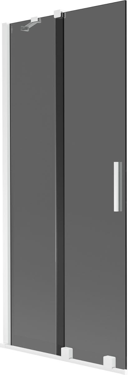 Mexen Velar 2-delige verschuifbare badwand 85 x 150 , grafiet, wit - 896-085-000-41-20