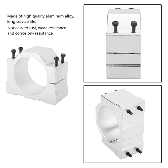 80mm CNC Klem Montagebeugel As Spindelmotor Montage Basis Houder Ondersteuning white