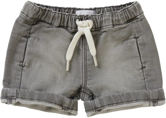 Noppies Boys Short Burke denim Jongens Broek - Light Grey Denim - Maat 80