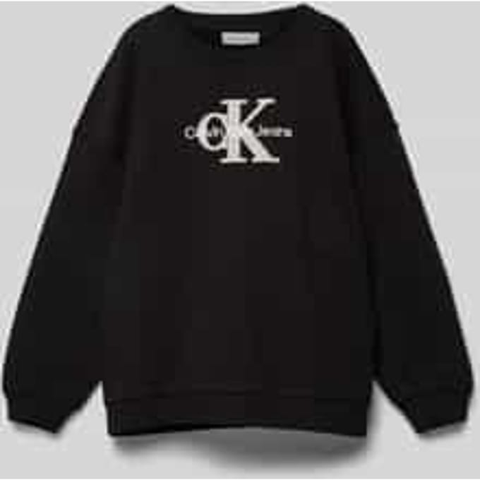 Oversized sweatshirt met labelprint, model 'TEDDY'