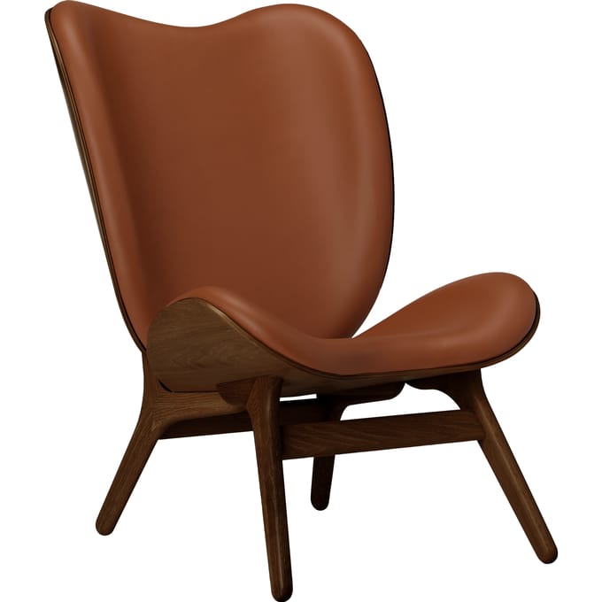 UMAGE A Conversation Piece Highback Fauteuil - eiken donker - Leder Hope cognac