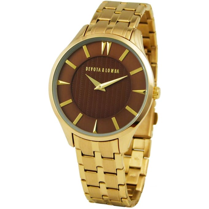 Devote & Lomba DL012M-02BROWN Heren Horloge 40mm 5ATM