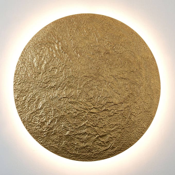 Holländer LED wandlamp Meteor, Ø 120 cm, goud