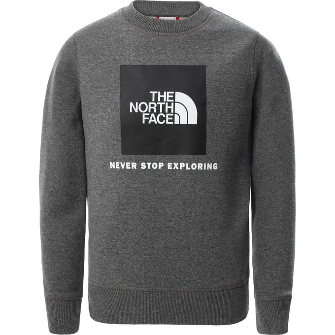 The North Face jeugdbox sweatshirt met ronde hals in grijs