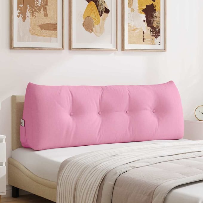 vidaXL - Rugkussen - Roze - 140 - x - 24 - x - 50 - cm - Stof
