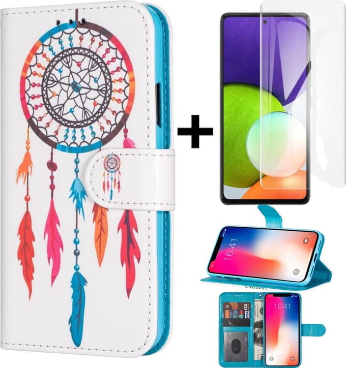 Print wallet Case Geschikt voor Apple iPhone 6/6s plus + gratis protector (1)
