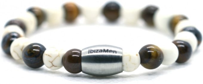 Ibizamen KIDS - Jongens - armband - mix - tijgeroog - 6mm