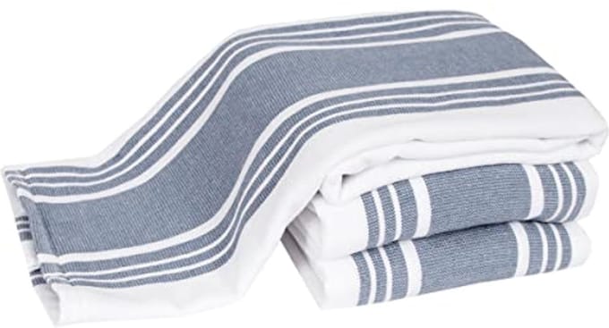 Omkeerbare schotelhanddoeken set van 3 - 100% absorberend katoen