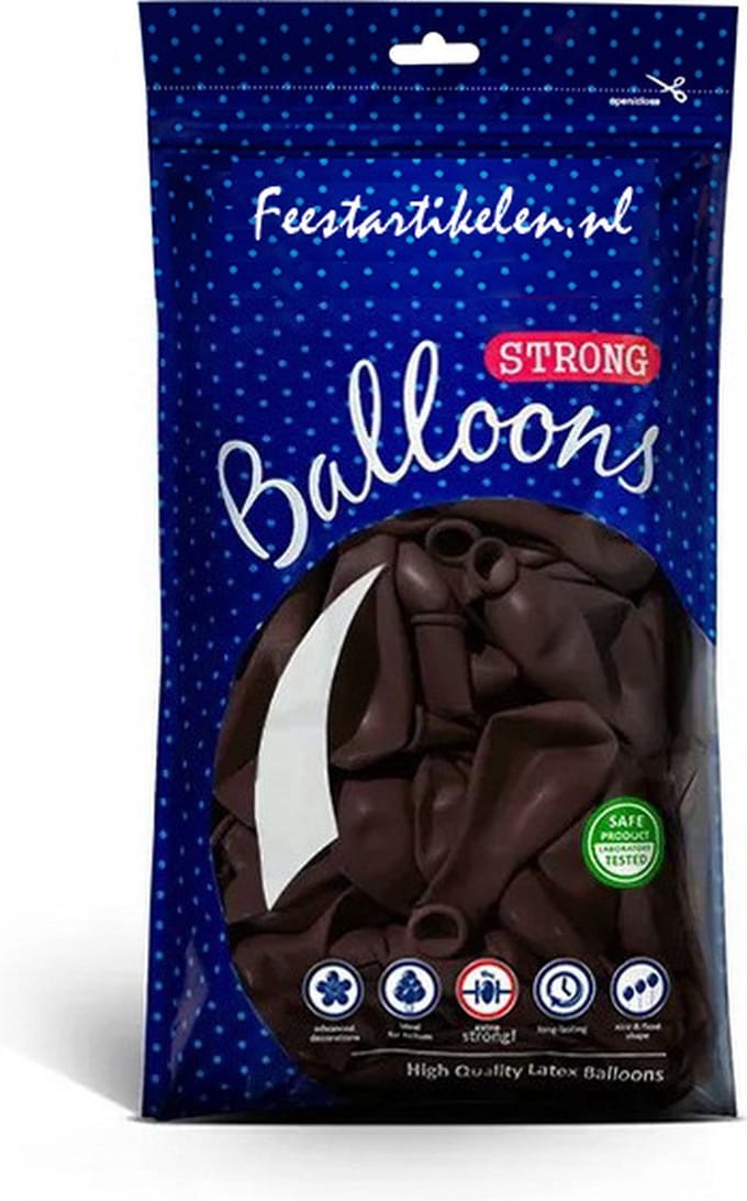 Partydeco - Ballonnen latex - Pastel Prune 27 cm (100 stuks)