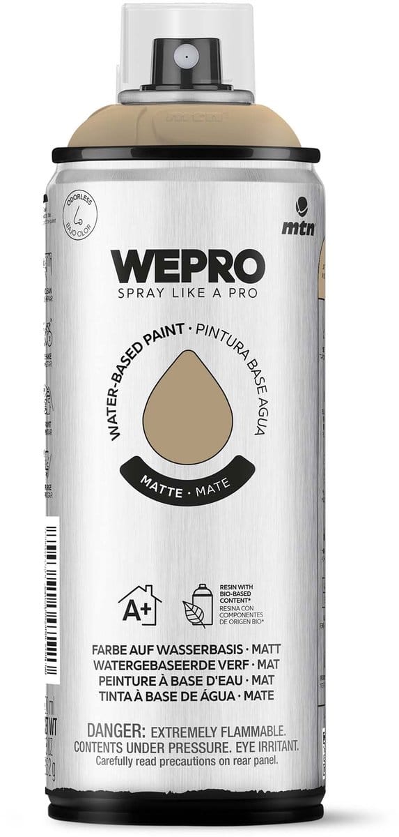 Spuitbus Latte Bruin Mat MTN WEPRO WATER-BASED PAINT 400ML