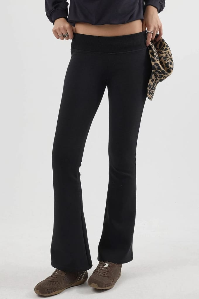 Elastische Taille Flare Broek