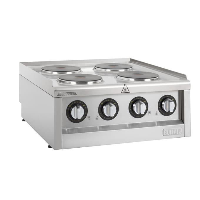 Buffalo 600-Serie Elektrische Kookplaat Met 4 Kookzones