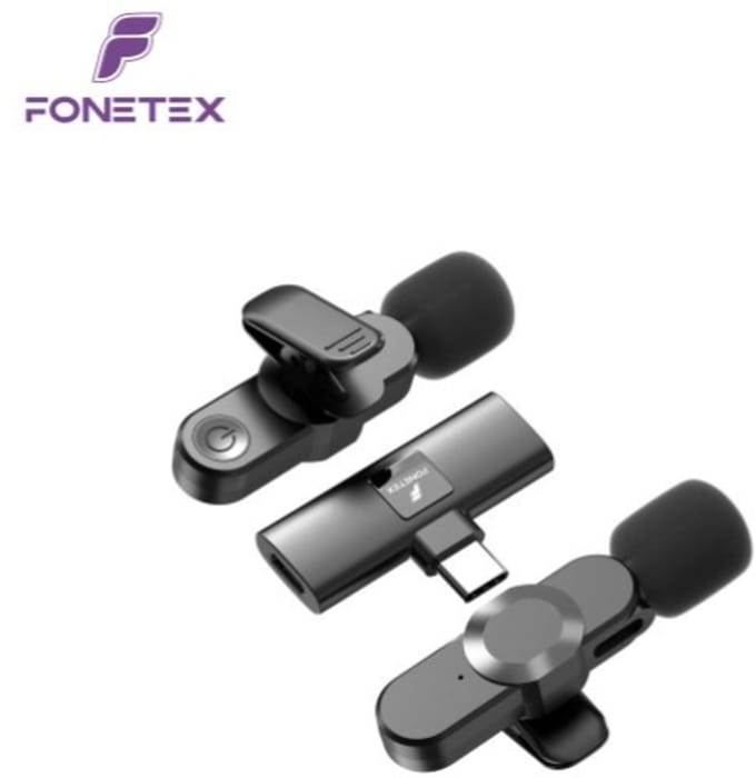 Fonetex Double Wireless Microphone With USB-C Connector