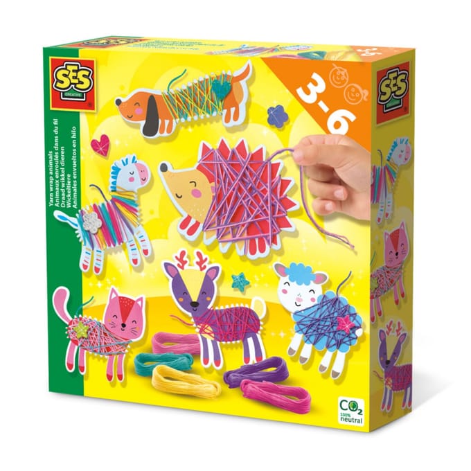 SES Creative Draad Wikkeldieren - 6 Dierenfiguren met Draad - Vanaf 3 Jaar - 5 Kleuren - Knutselen - Schoencadeautjes Sinterklaas