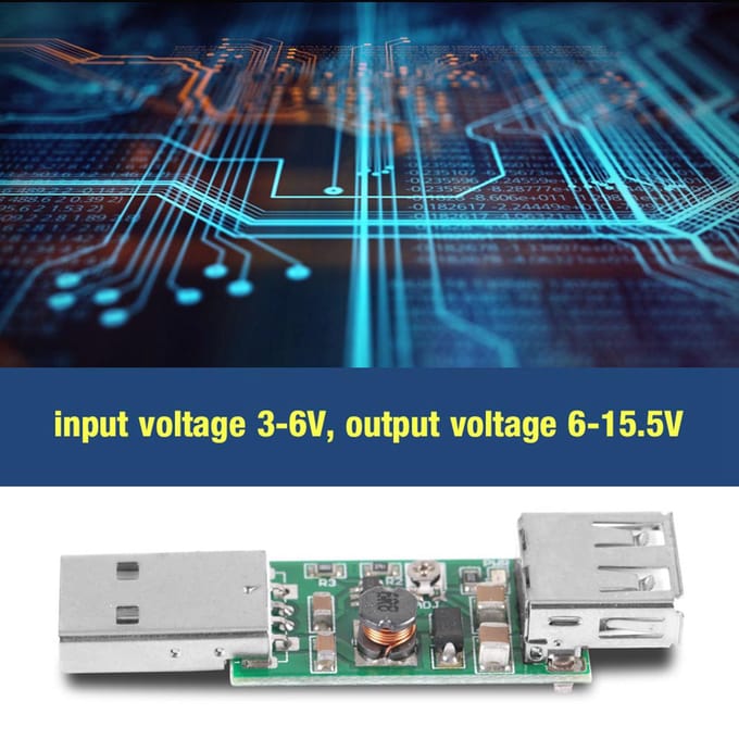 USB naar USB 5V naar 615V Instelbare Uitgang DCDC Step-up Boost Converter Module
