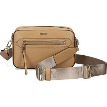 DKNY Leren Schoudertas Bryant Camera Bag Cap Lichtbruin