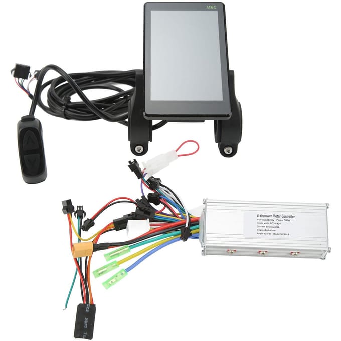 Elektrische Fiets Borstelloze Controller M6C LCD Display 3648V 500W ABS Aluminiumlegering Elektrische Fiets black