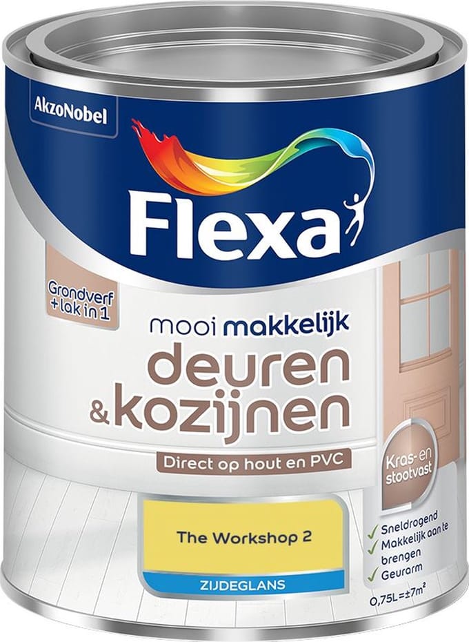 Flexa - Mooi Makkelijk Deuren & Kozijnen Zijdeglans - The Workshop 2 - Mengverf - 750 Ml
