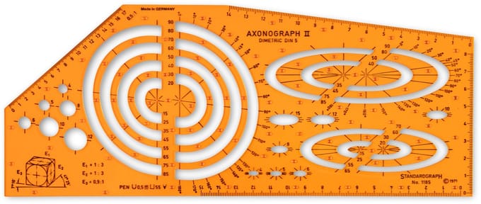 Standardgraph Sjabloon - Axonograph II Dimetric - SG-1185