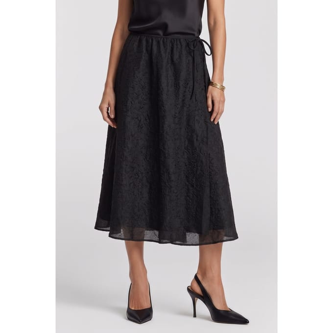 ARKET Taci Brocade Skirt Black Größe: 38 | Midiröcke Outlet | Damen | Schwarz