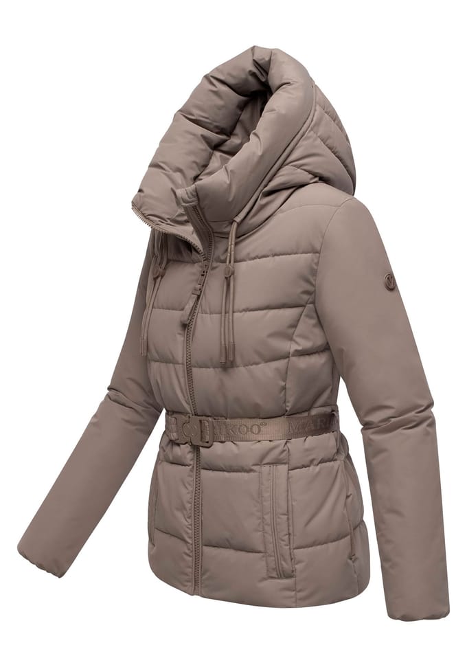 Marikoo dames winterjas Himee met tailleceintuur & magneetzakken