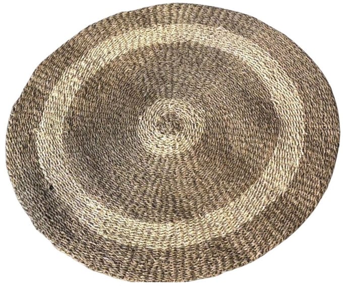 Zeegras & palm vloerkleed D100 cm - rond vloerkleed - 4shine
