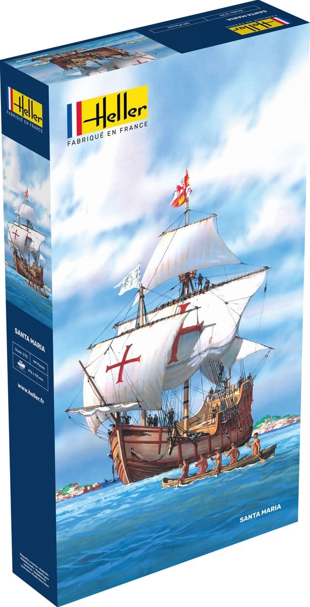 Heller Modelbouwpakket Schepen - 80865 Santa Maria Ship Plastic - 1:75 - Modelbouw