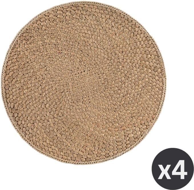 Placemat UNTUN, dia 38 cm rond, natural