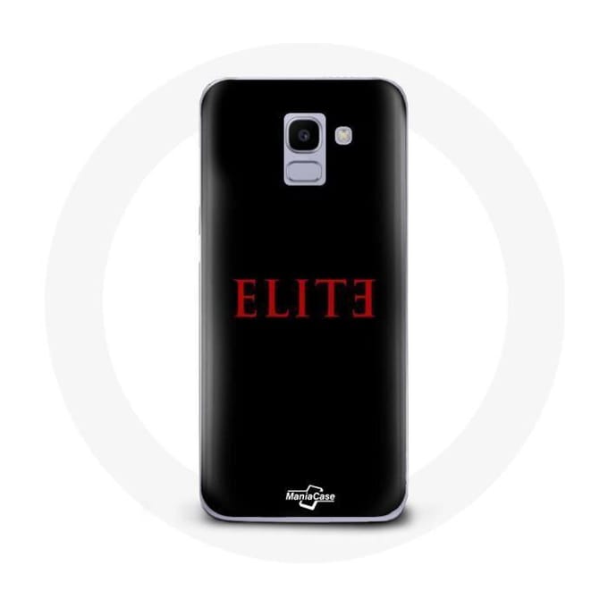 Coque - Samsung - Galaxy J6 2018 Elite - Souple - Logo Rouge - Protection Synthétique noir