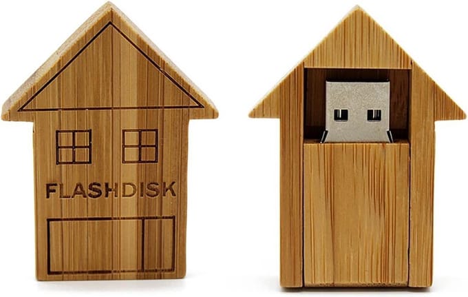 128GB 3.0 Hout huis USB stick