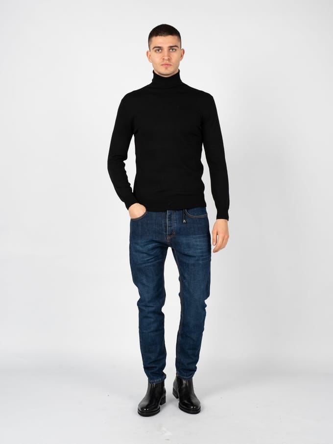 Xagon Man stoppen Turtleneck Mannen zwart