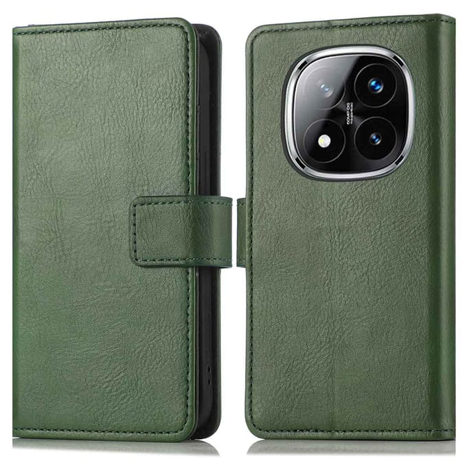 imoshion Hoesje - Geschikt voor Xiaomi Redmi Note 14 Pro (4G) - Luxe Bookcase - Groen