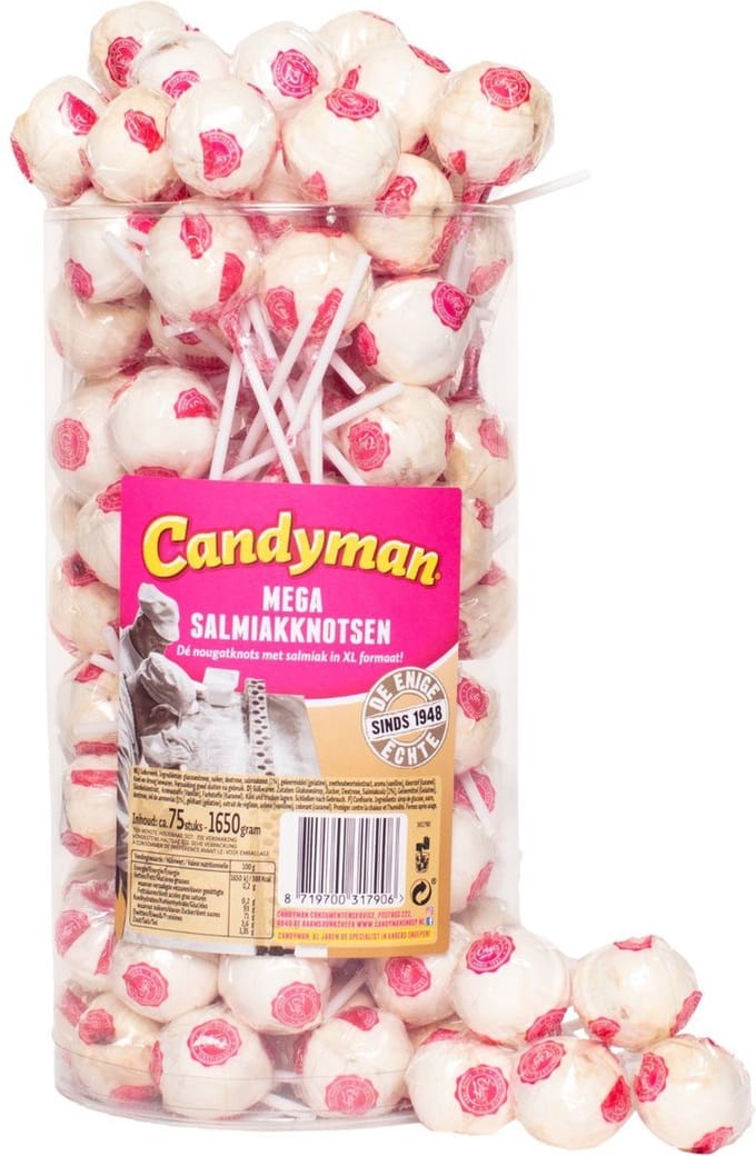 Candyman Salmiakknots mega silo 75 stuks